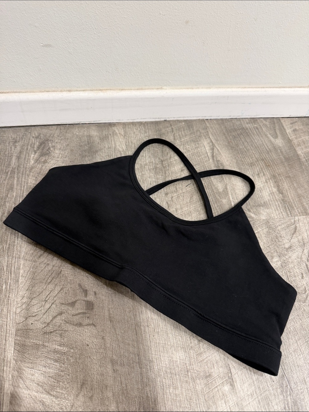 Women’s Black Crossback Sports Bra - Lightweight Support